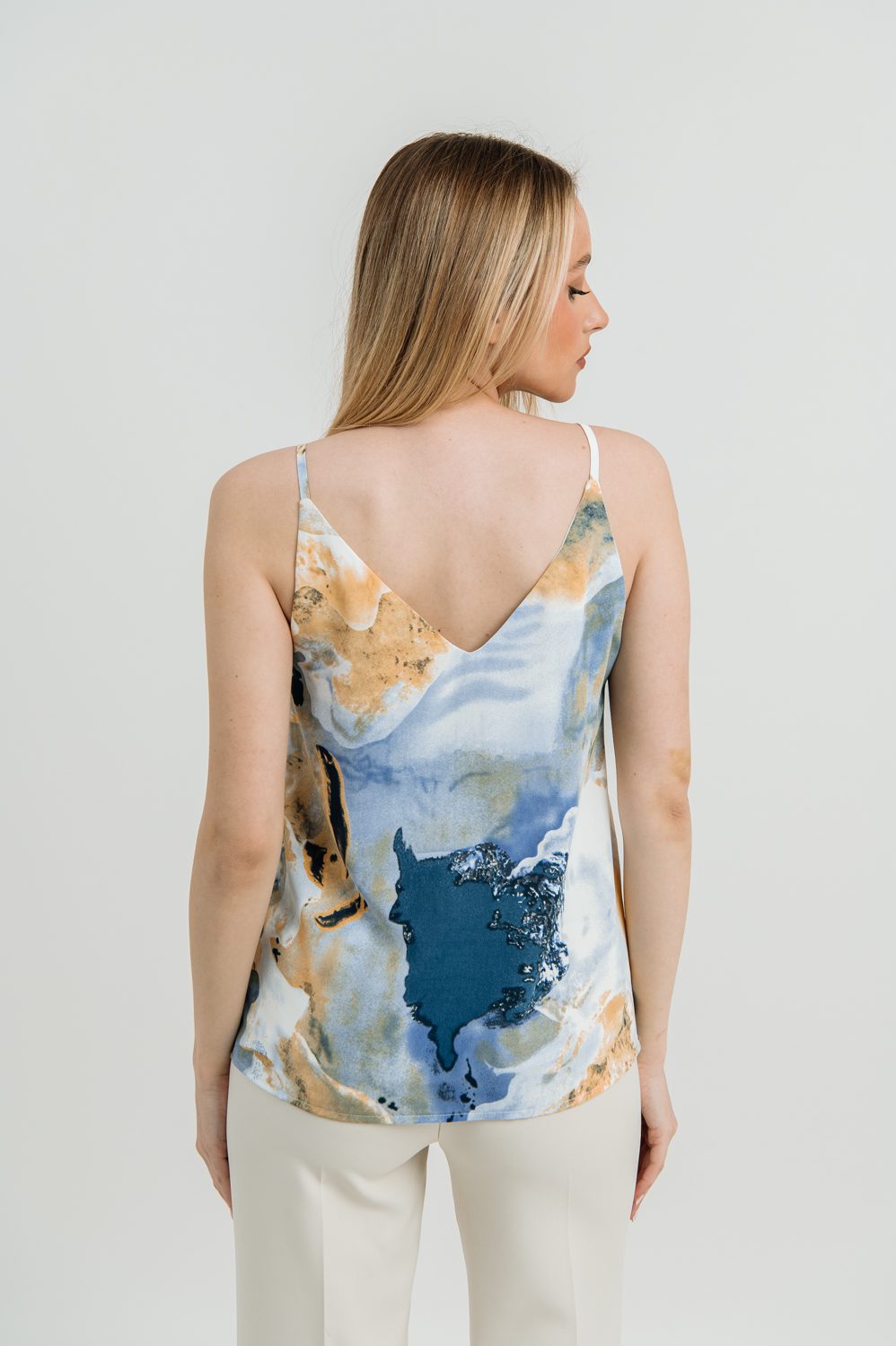Top printed tie-dye