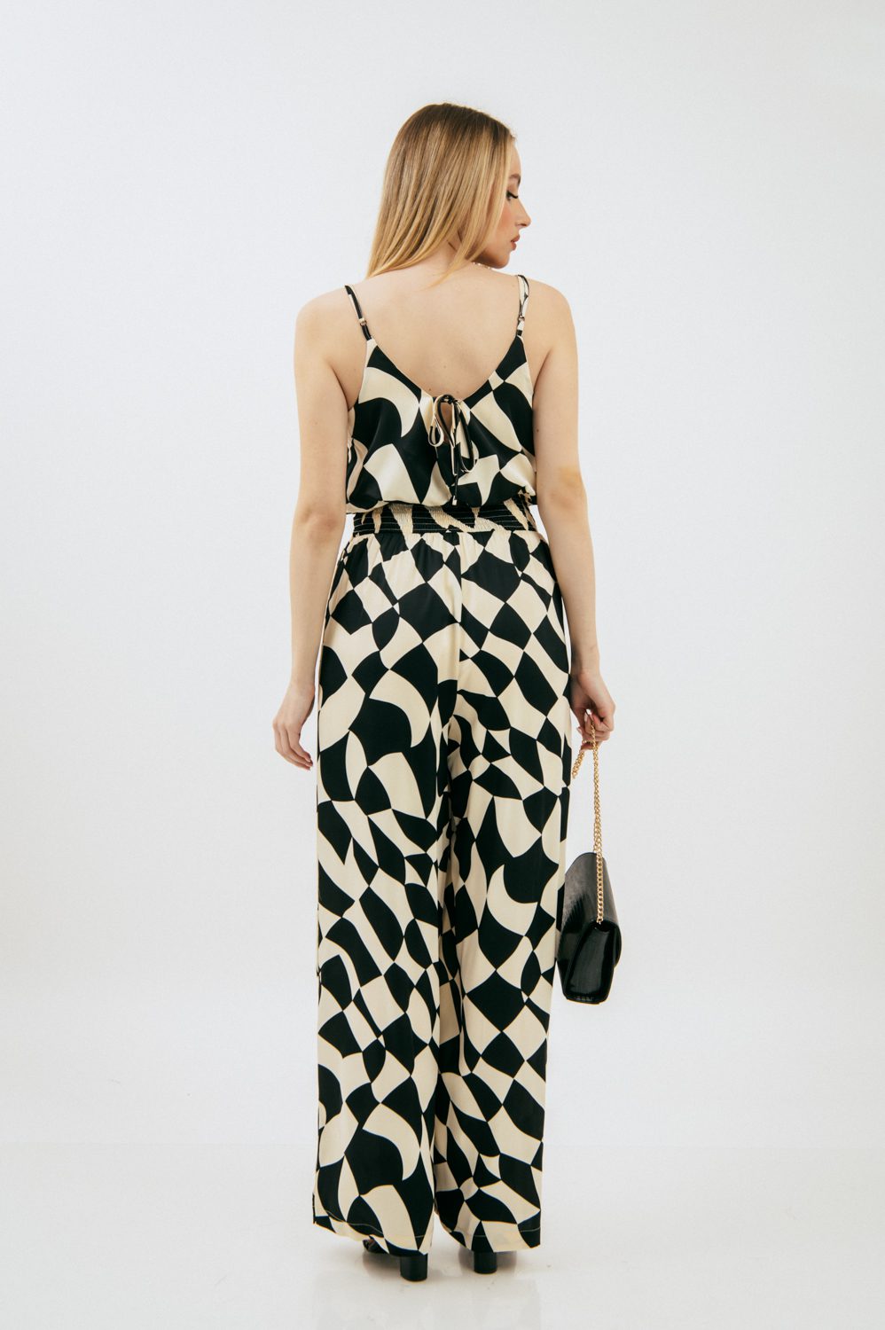 Ολόσωμη φόρμα printed satin