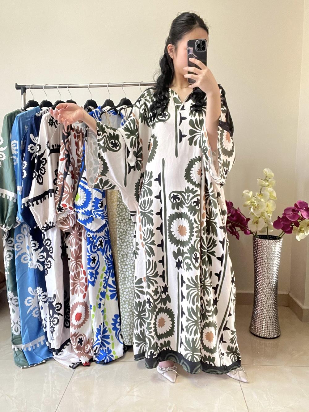 Καφτανοφόρεμα maxi loose printed