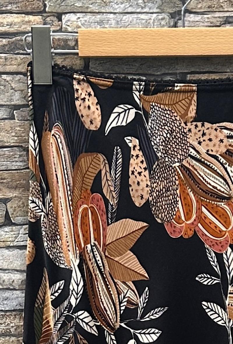 Φούστα maxi satin elegant printed