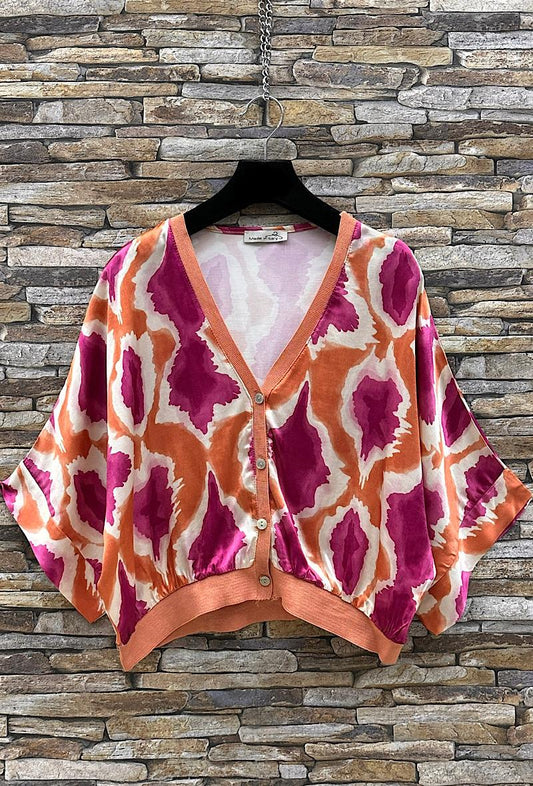 Κιμονό κοντό βισκόζ loose εμπριμέ printed