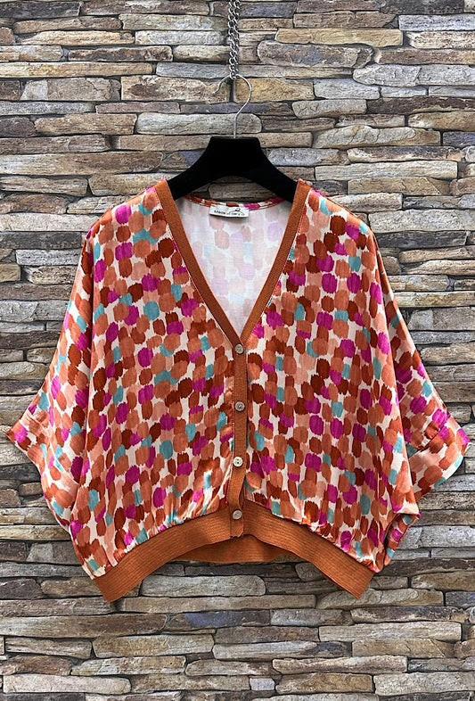 Κιμονό κοντό βισκόζ loose εμπριμέ printed