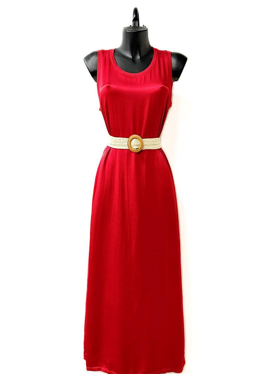 Φόρεμα maxi σατινέ/viscose