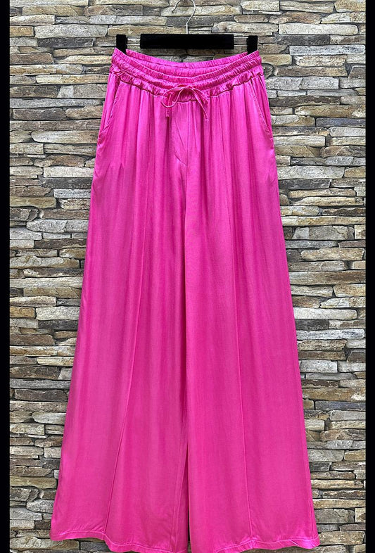 Παντελόνα loose σατινέ βισκόζ