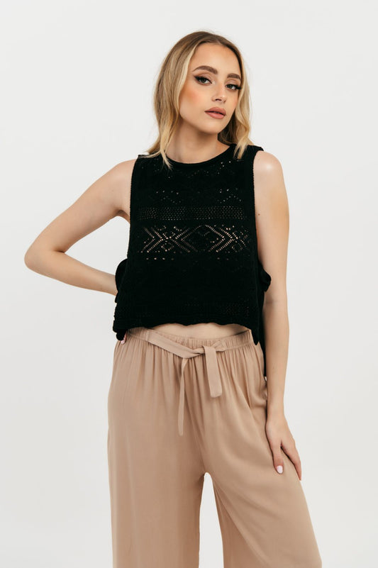 Τοπ πλεκτό cropped