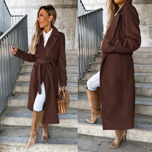 Παλτό midi με ζώνη