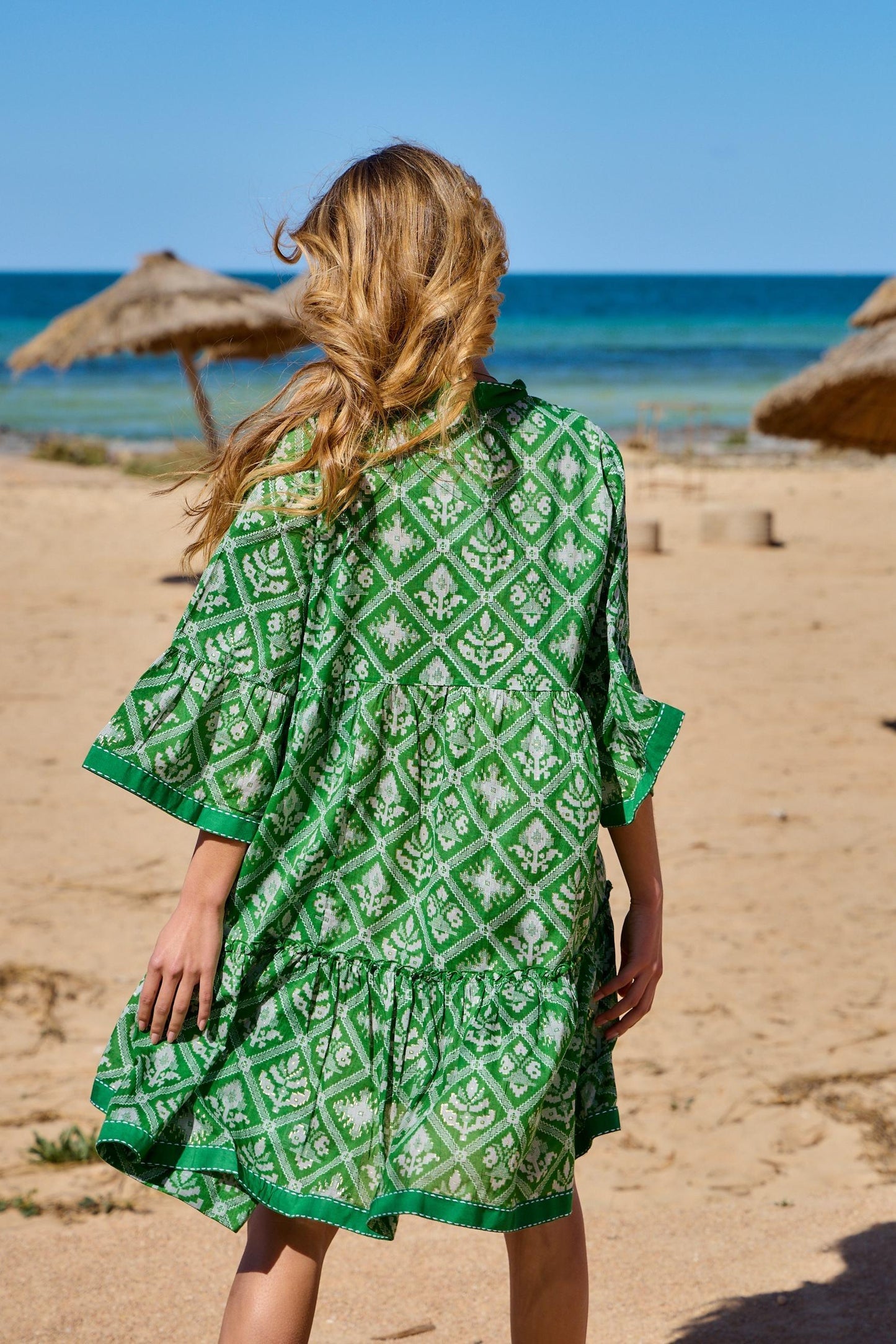 Φόρεμα mini boho printed