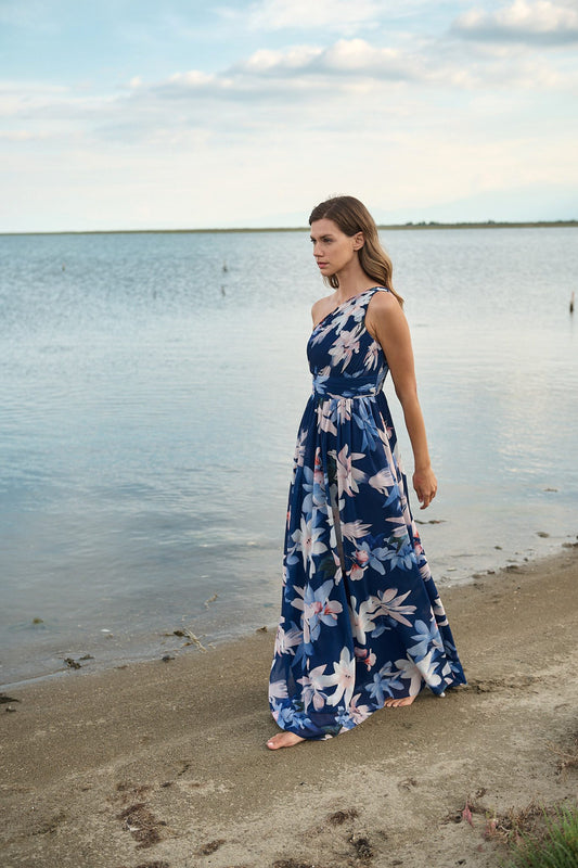 Φόρεμα maxi cocktail floral