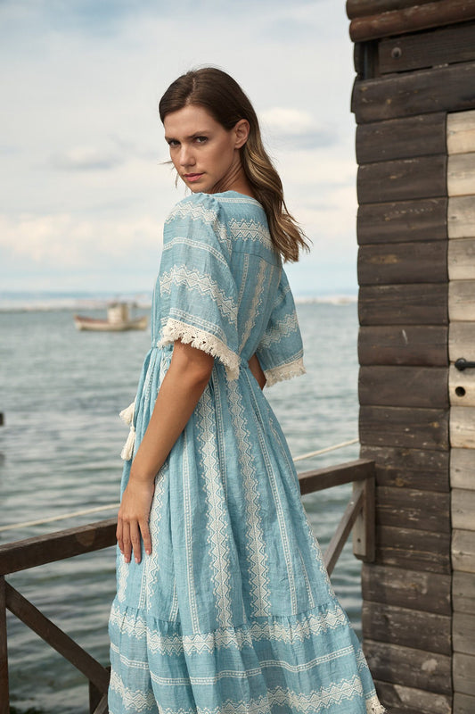 Φόρεμα boho midi