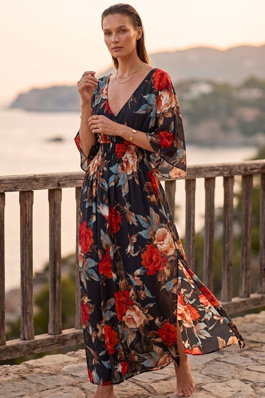 Φόρεμα maxi printed jersey