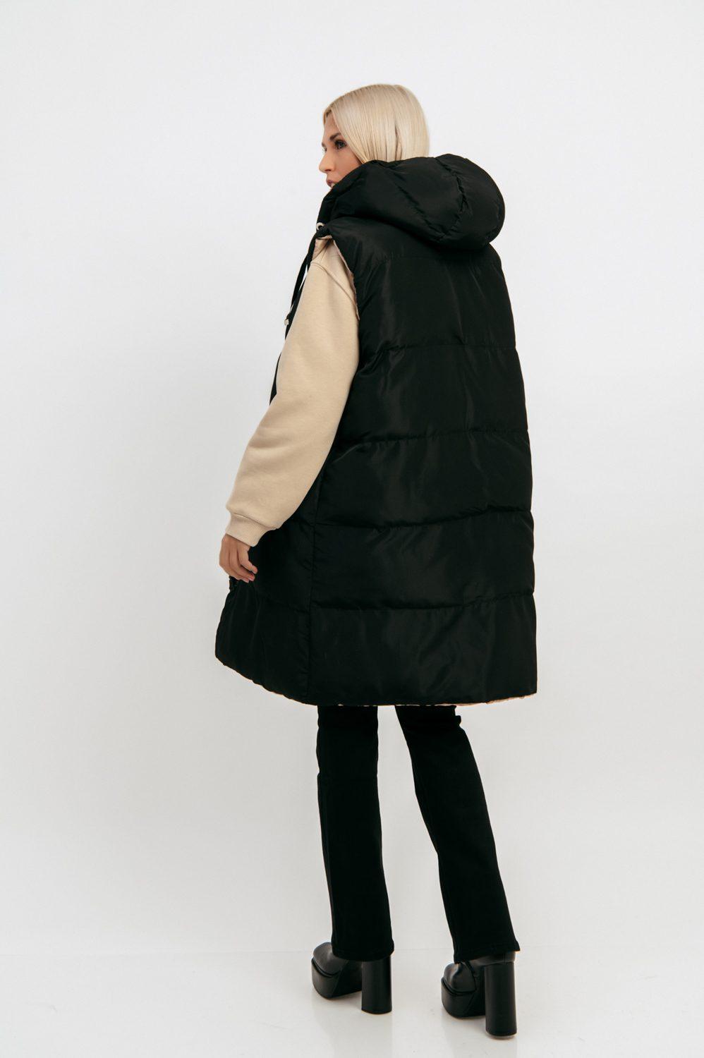 Μπουφάν αμάνικο διπλής όψης