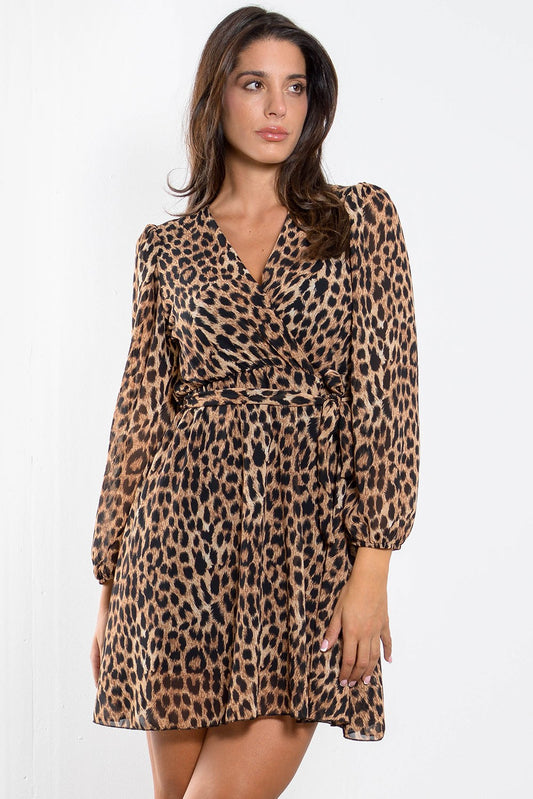 Φόρεμα mini animal printed