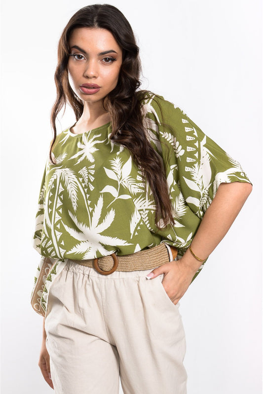 Μπλούζα loose floral