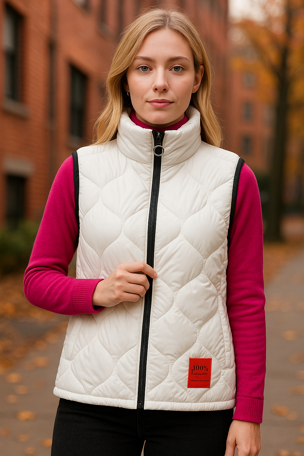 Puffer αμάνικο μπουφάν