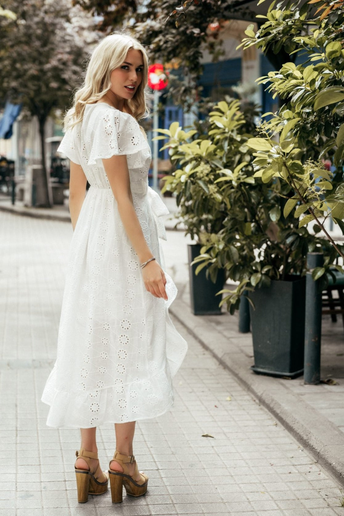 Φόρεμα midi ασύμμετρο κηπούρ