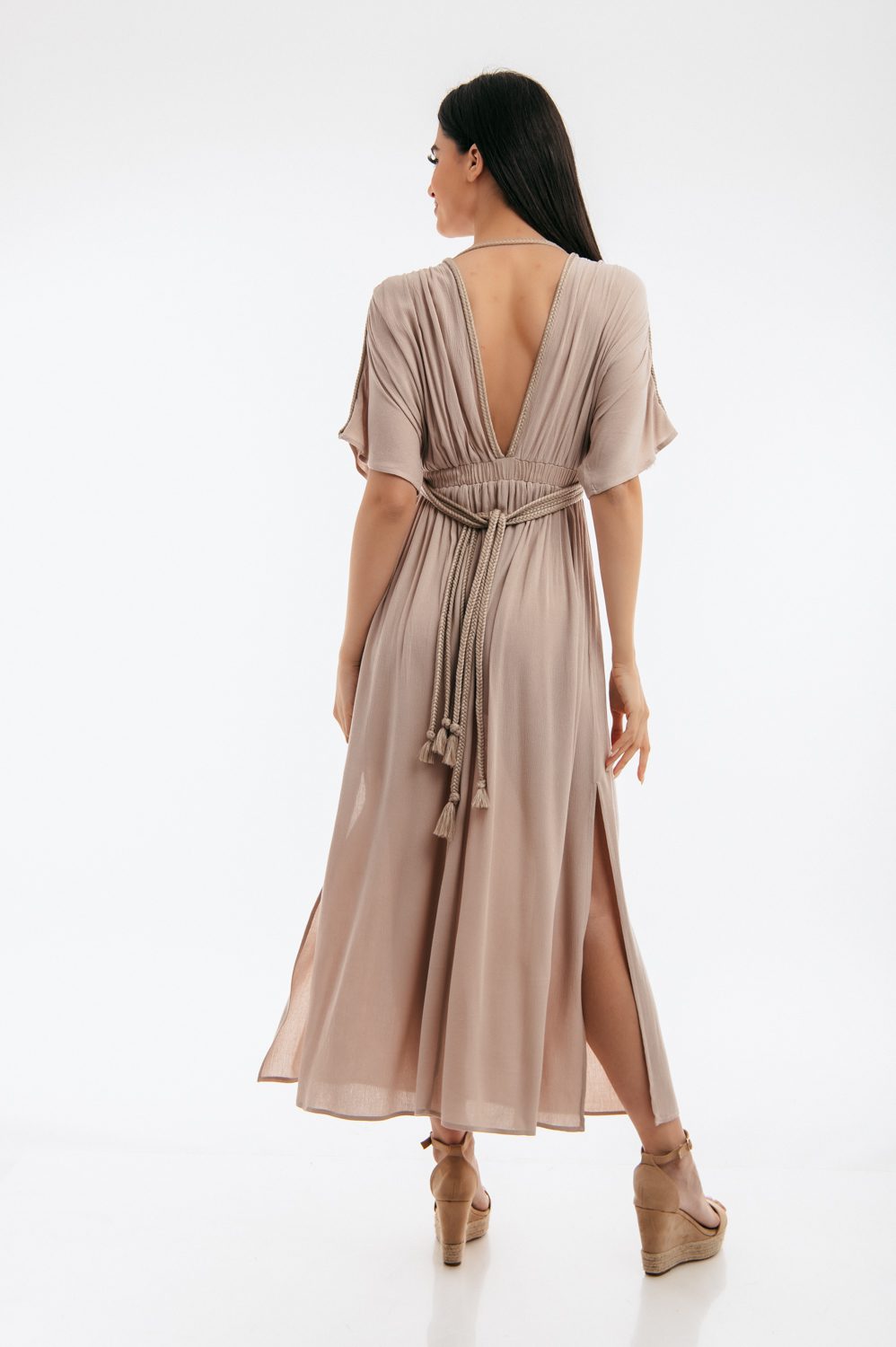 Φόρεμα maxi cocktail detailed