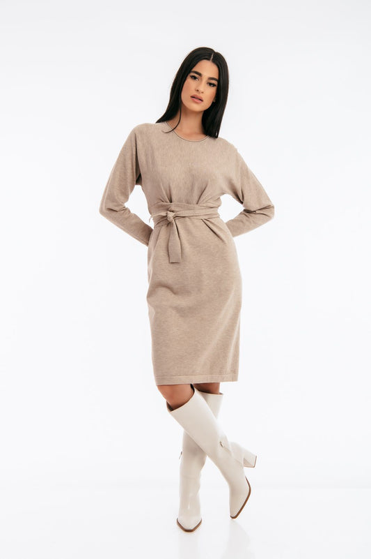 Φόρεμα midi με croise δέσιμο