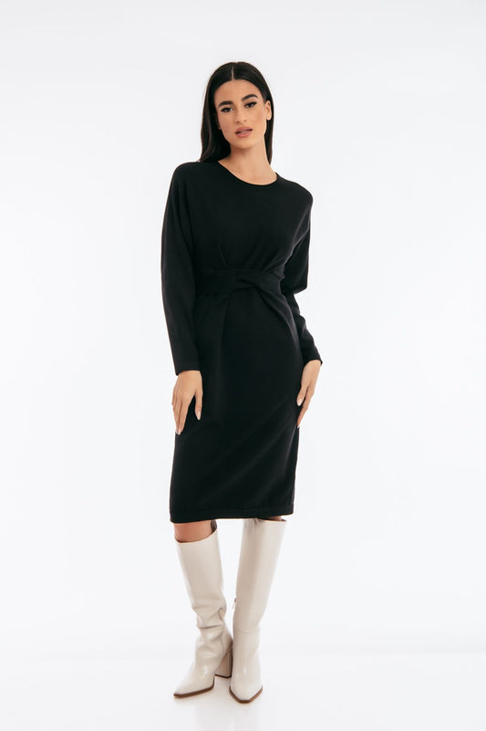 Φόρεμα midi με croise δέσιμο