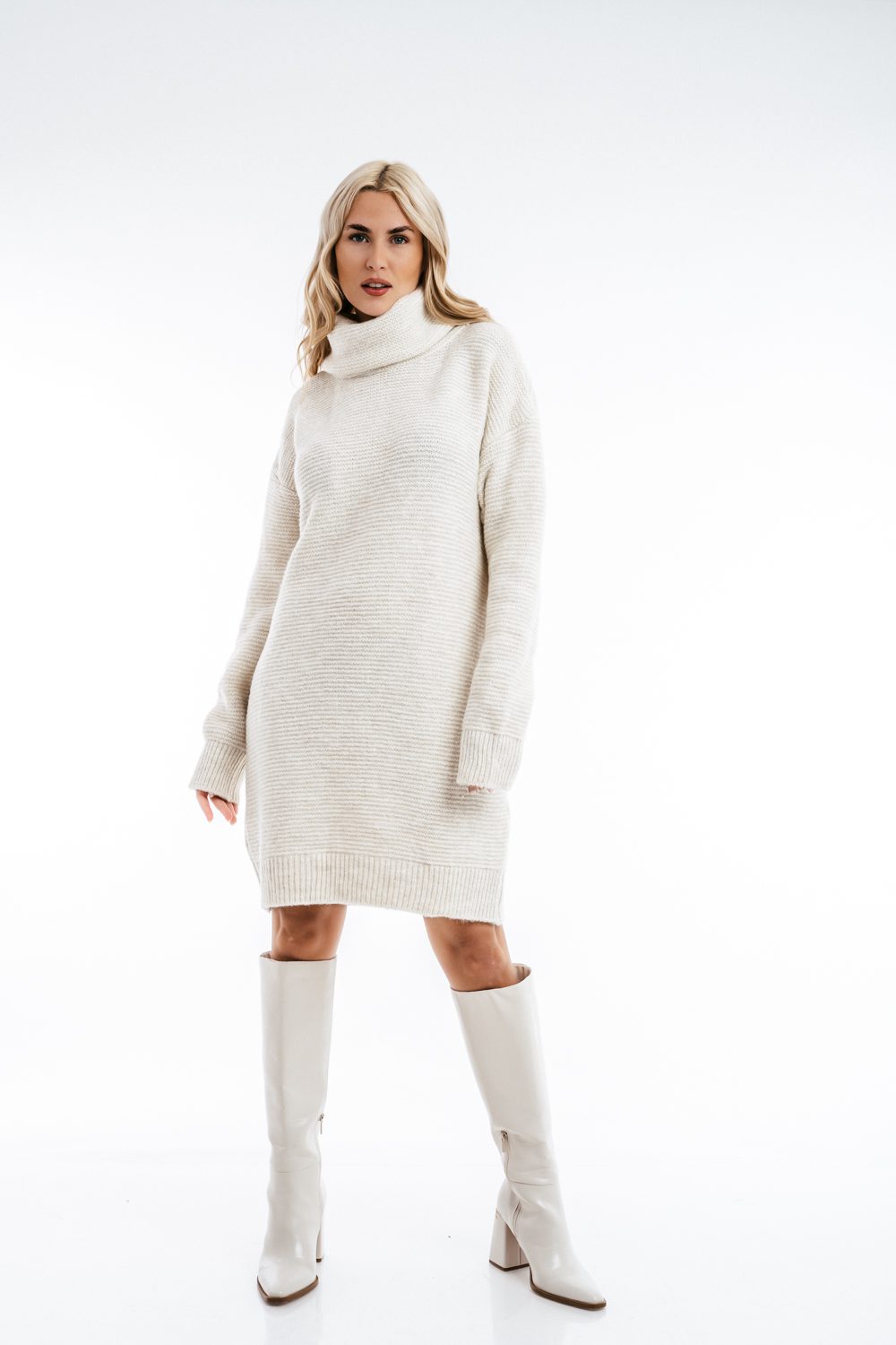 Μπλουζοφόρεμα πλεκτό rib oversized