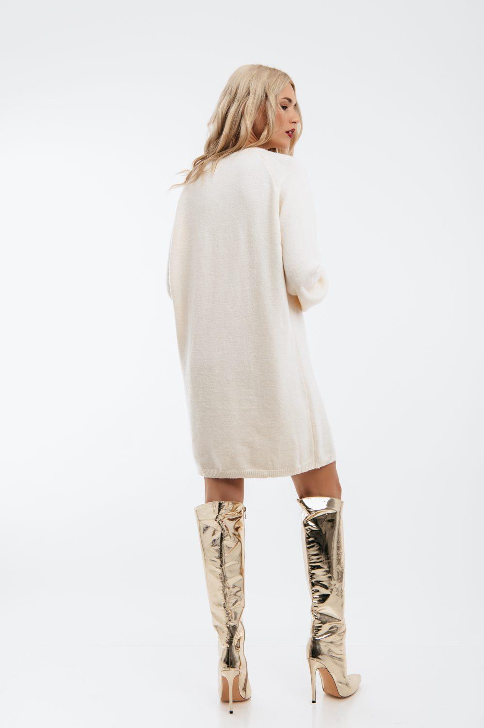 Μπλουζοφόρεμα πλεκτό με πούλιες