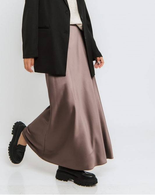 Φούστα maxi satin