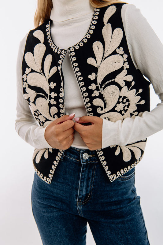 Γιλέκο elegant με κέντημα