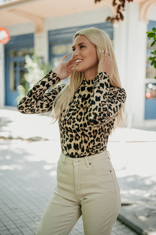 Μπλούζα animal printed detailed