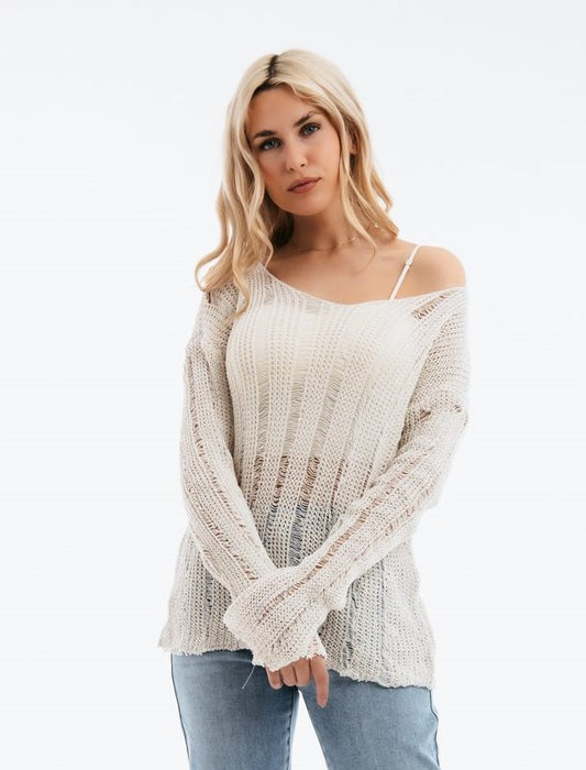 Μπλούζα νημάτινη διάτρητη