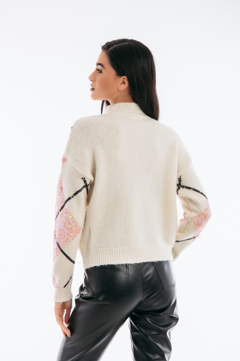 Μπλούζα πλεκτή με πούλιες