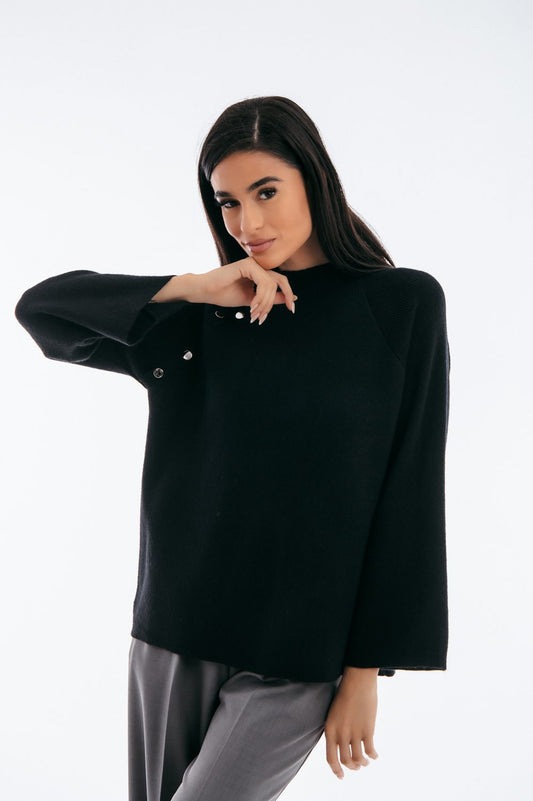 Μπλούζα πλεκτή με κουμπιά