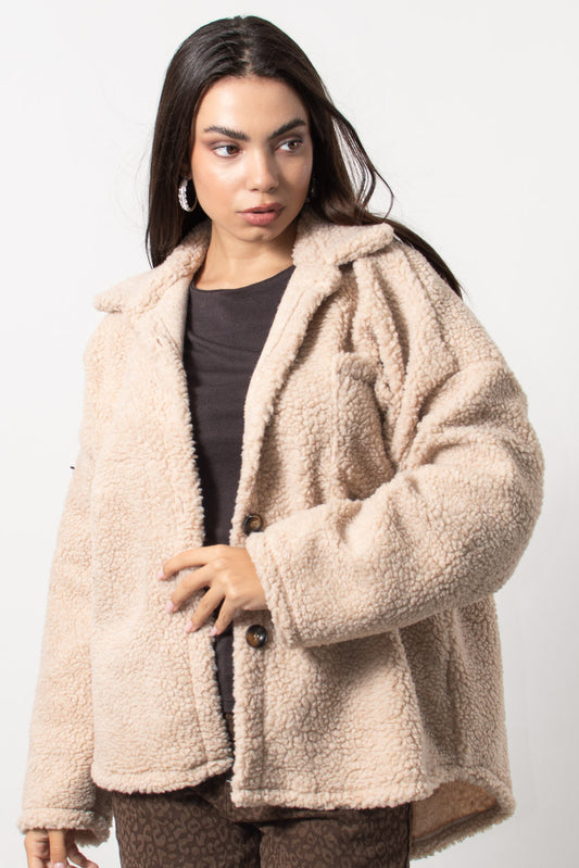 Jacket teddy μπουκλέ