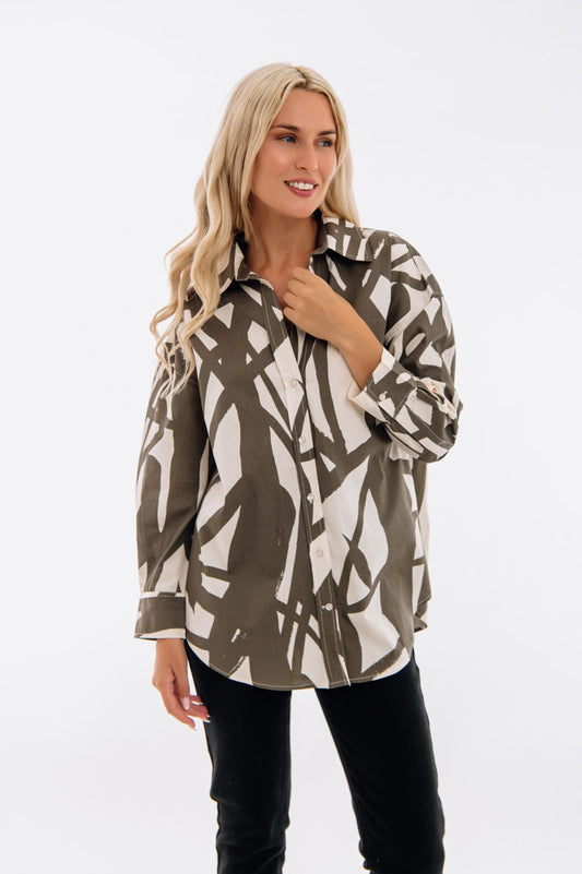 Πουκάμισο εμπριμέ oversized