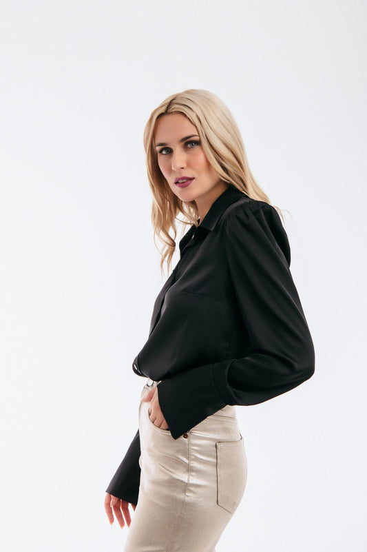 Πουκάμισο satin με βάτες