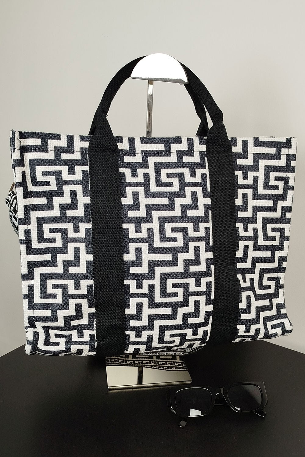 Τσάντα tote geometric printed