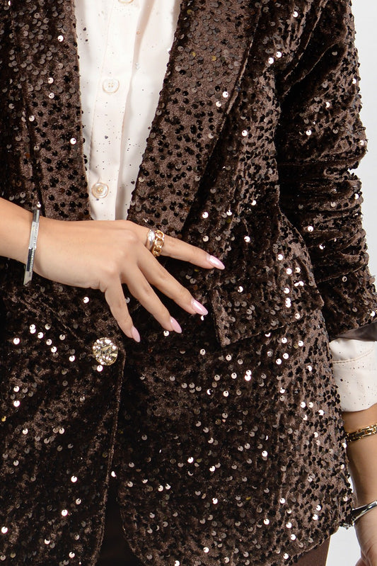 Blazer με παγιέτες