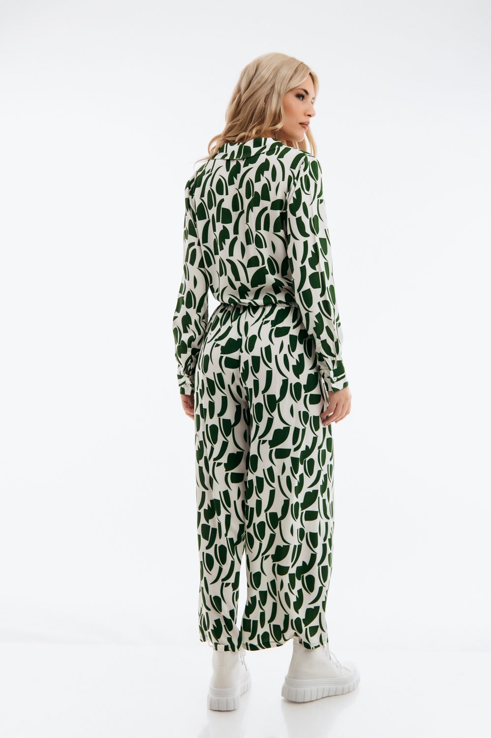 Σετ εμπριμέ πουκάμισο - παντελόνα ζιπ