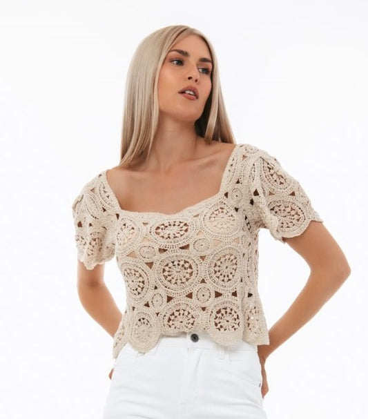 Top cropped crochet