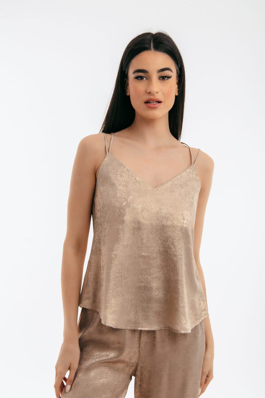 Σετ τοπ - παντελόνα foil