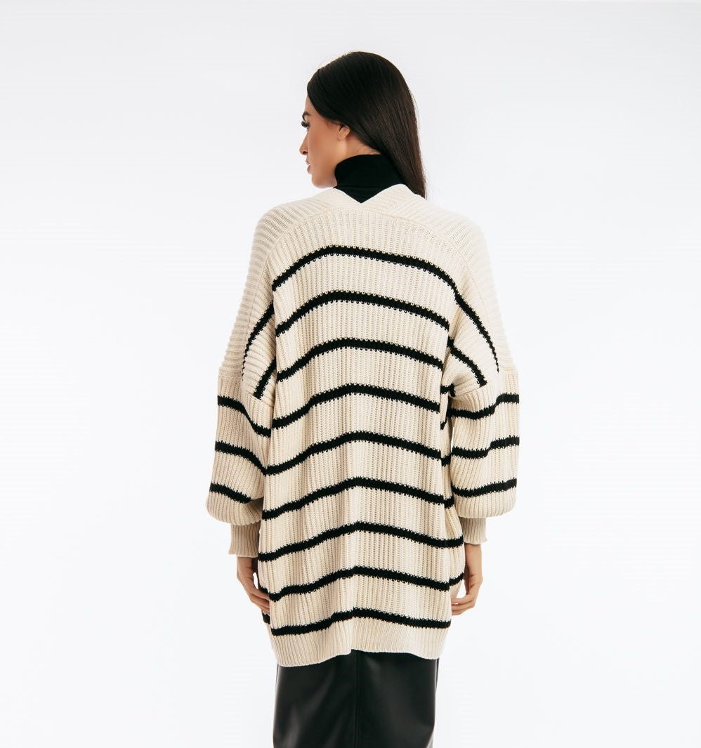 Ζακέτα πλεκτή ριγέ