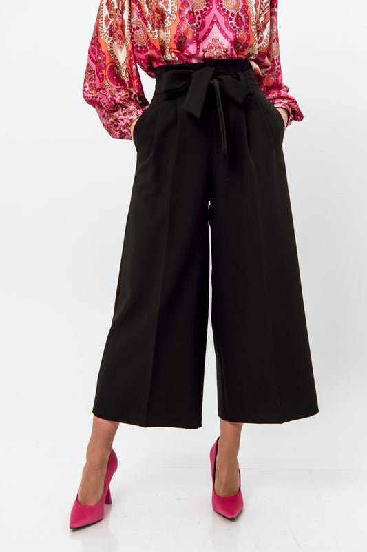 Παντελόνα ψηλόμεση ζιπ κιλότ