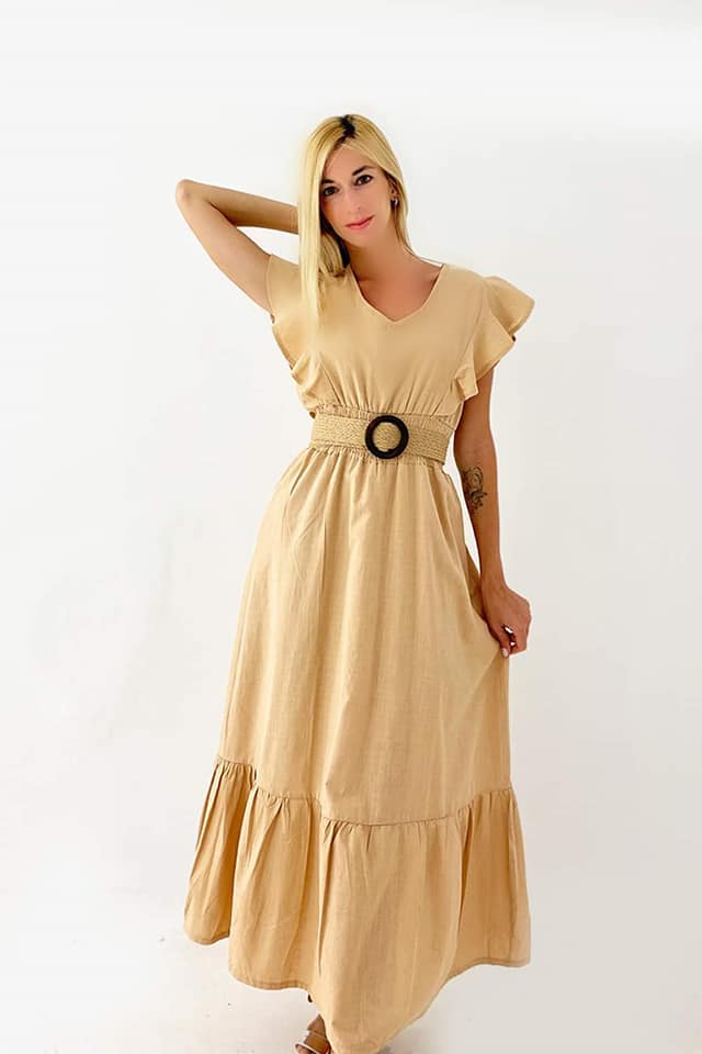 Φόρεμα maxi λινό