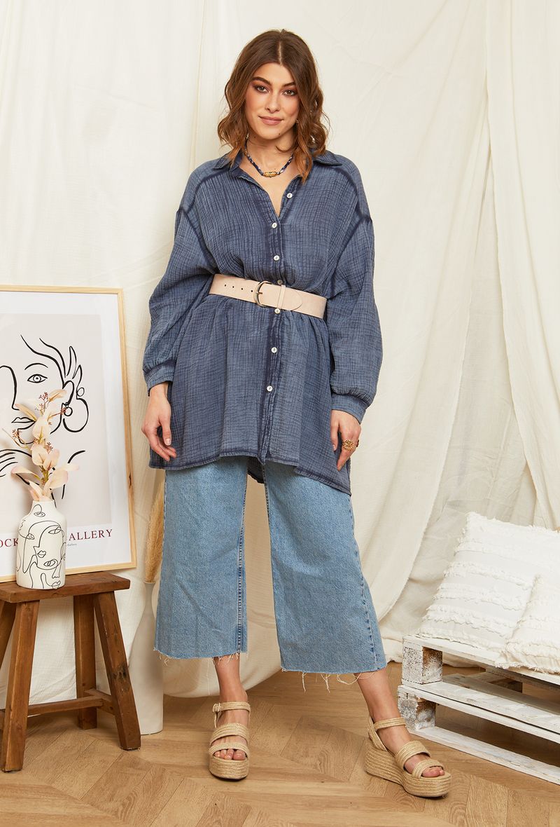 Πουκαμίσα βαμβακολινή oversized