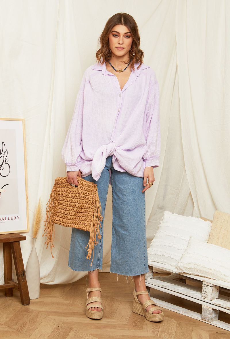 Πουκαμίσα βαμβακολινή oversized