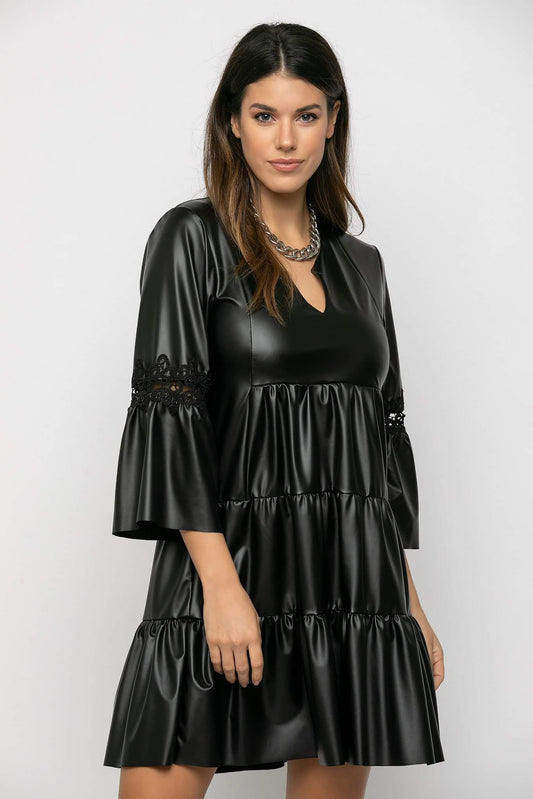 Φόρεμα mini δερματίνης