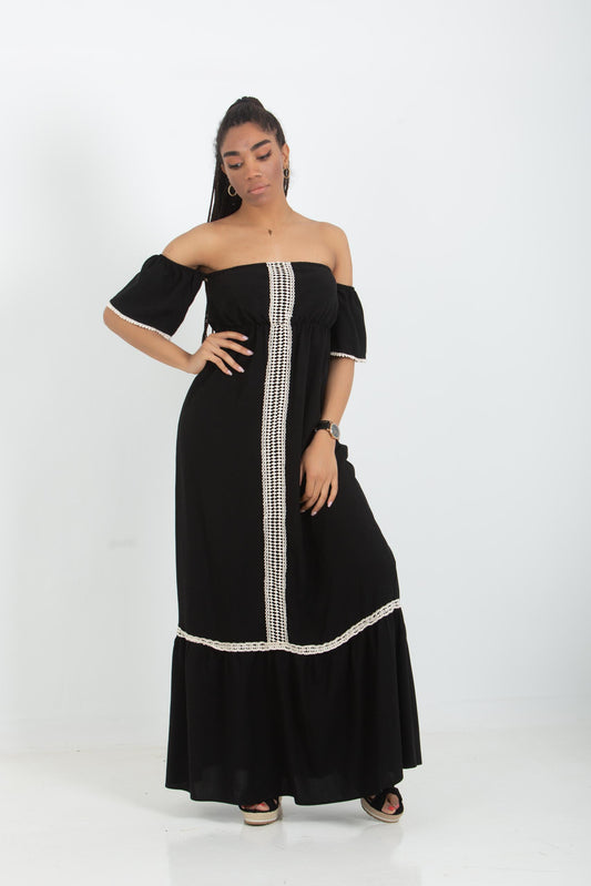 Φόρεμα maxi strapless