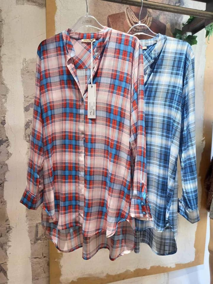 Πουκαμίσα καρό βισκόζης