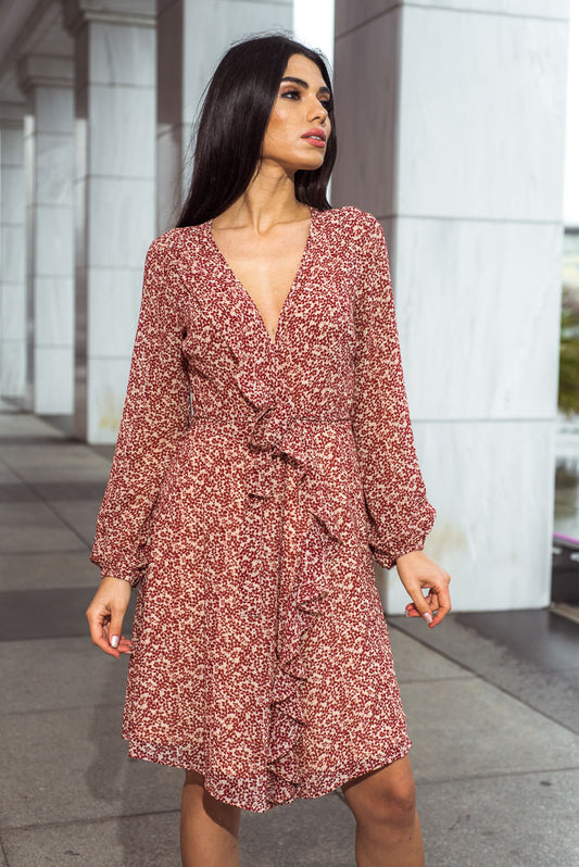 Φόρεμα midi εμπριμέ