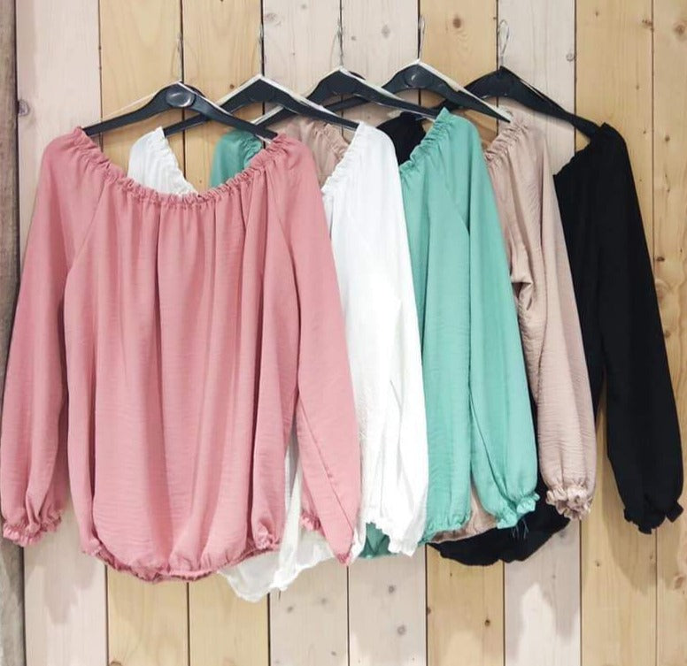 Μπλούζα έξωμη μακρυμάνικη