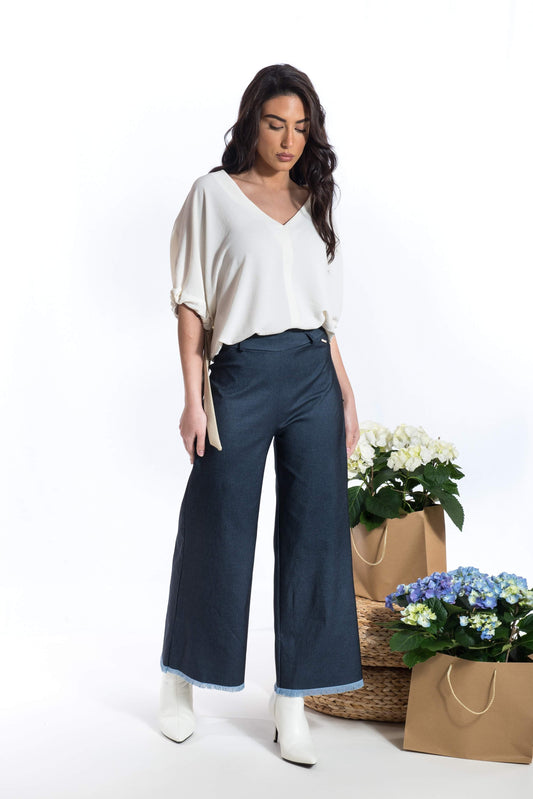 Παντελόνι denim με ξέφτια