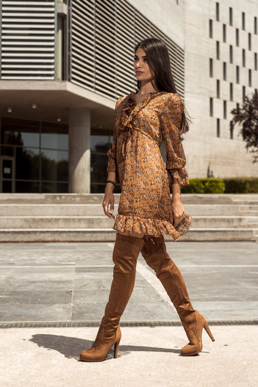 Φόρεμα mini/midi floral